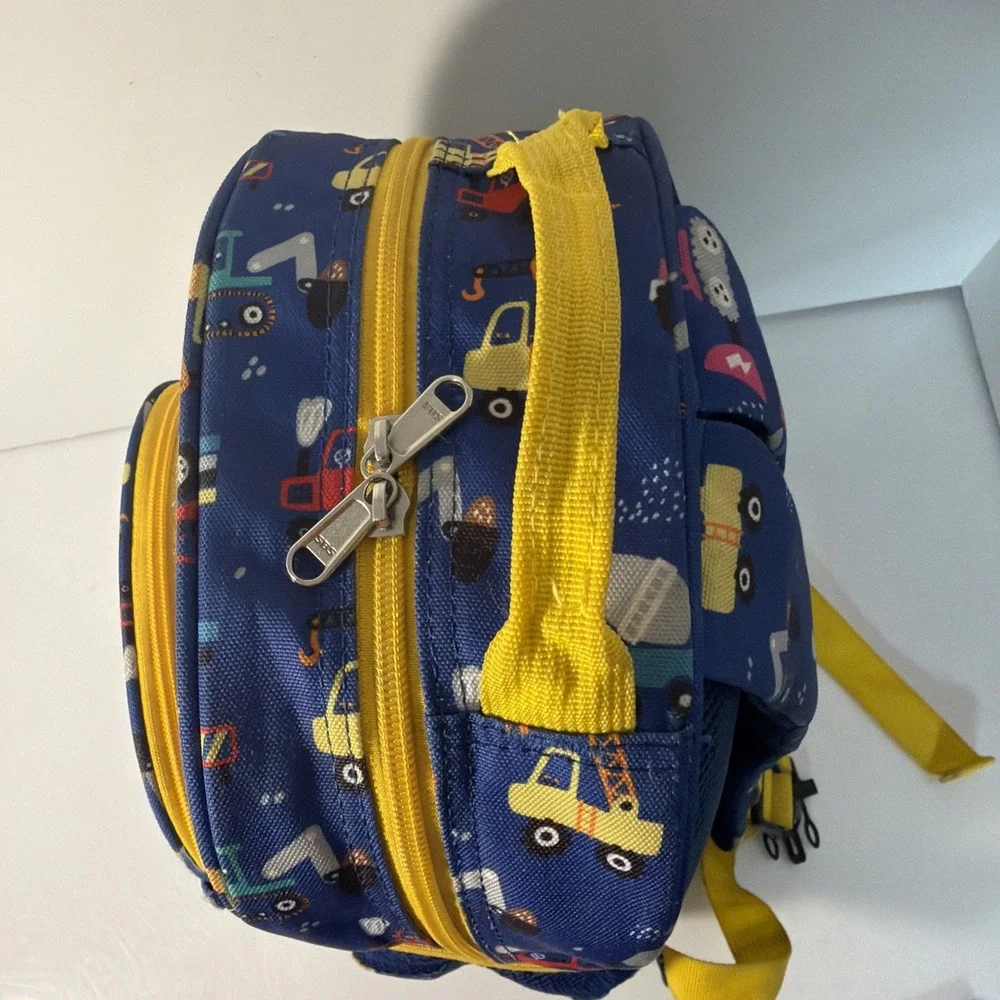 Kids Backpack Construction Trucks Design 12